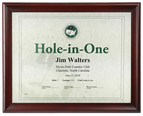 Eureka Golf: Hole-In-One Certificate Frame