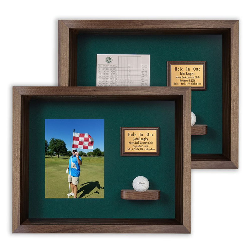 Eureka Golf: Hole In One Ball & Vertical Photo/Scorecard Shadow Box - Eagle