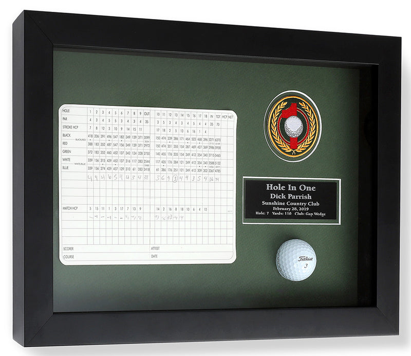 Eureka Golf: Hole-In-One Enclosed Vertical Shadowbox