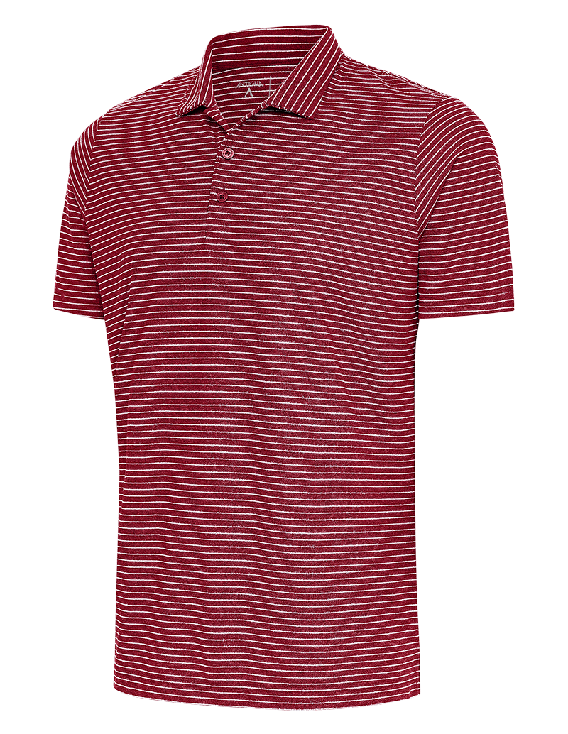 Antigua: Men's Essentials Polo - 757 Cardinal Red Heather/White Esteem 104576