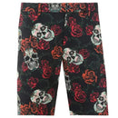 Tattoo Golf: Men's Sugar Skull Cool-Stretch Golf Shorts - Black/Red