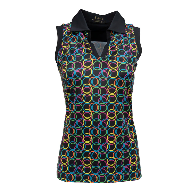 Nancy Lopez Golf: Women's Halo Sleeveless Polo Plus