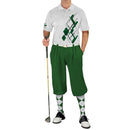 Golf Knickers: Mens Argyle Utopia Golf Shirt - UU: Dark Green/White Clothing