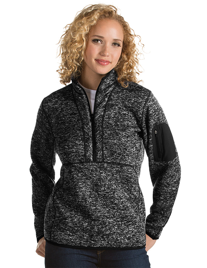 Antigua: Women's Essentials 1/4 Zip Pullover - Fortune 101306