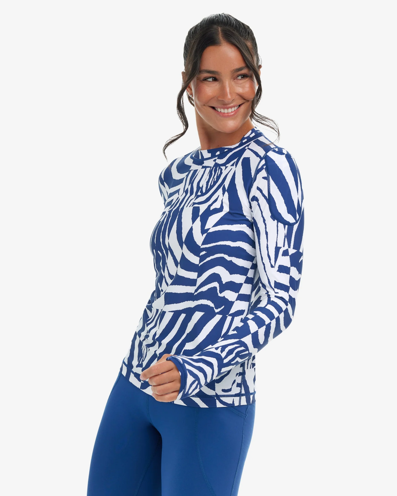 BloqUV x JANTZEN Collab: Women's UPF 50 24/7 Long Sleeve Top (2001J) - Wild Curves