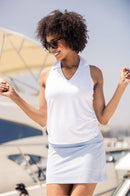 Golftini: Women's Be An Athlete Tech Pull On Skort - Seersucker Blue