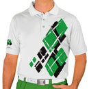 Golf Knickers: Mens Argyle Utopia Golf Shirt - XX: Black/Lime Clothing