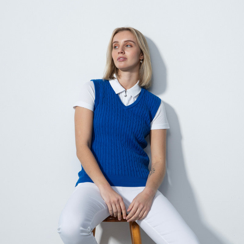 Daily Sports: Women's Madelene V-Neck Sweater Vest - Cosmic Blue