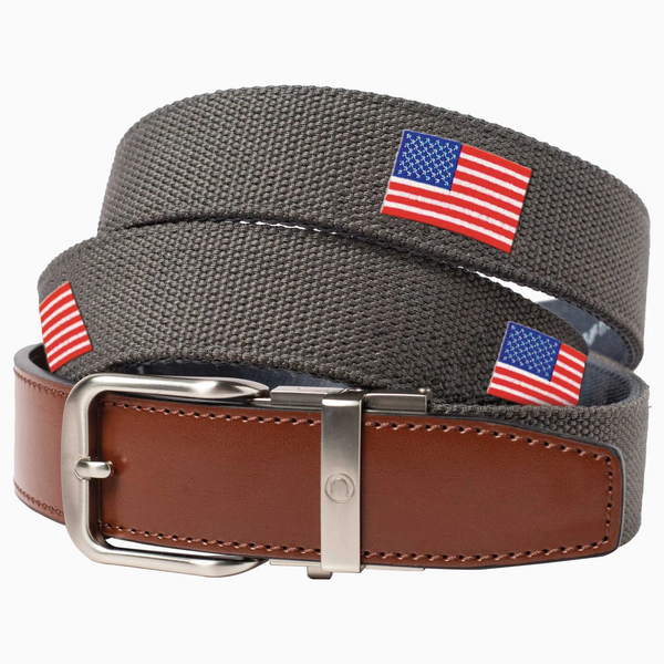 Nexbelt: Men's Newport USA Golf Belt - Grey