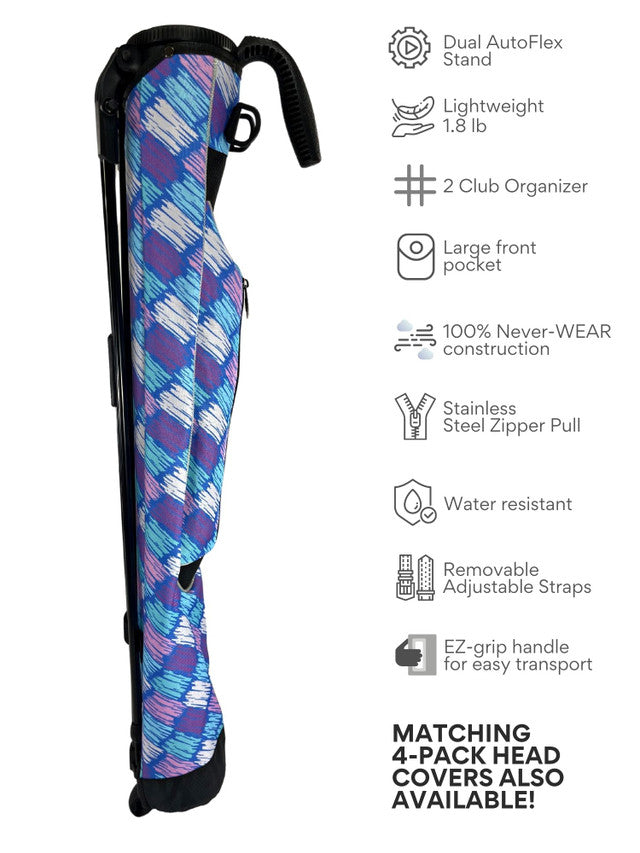 Taboo Fashions: Ladies Monaco Premium Companion Golf Bag with Stand - Posh Blue