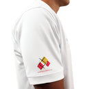 Golf Knickers: Mens Argyle Utopia Golf Shirt - 5W: White/Gold/Red Clothing