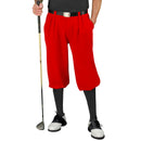 Golf Knickers: Men's Classic Golf Outfit - Red & Black