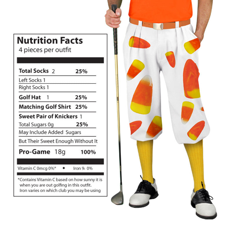 Golf Knickers: Mens Sknickers Knickers Outfit - Candy Corn
