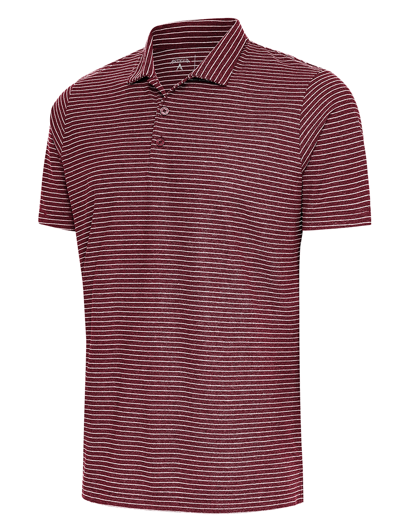 Antigua: Men's Essentials Polo - 923 Maroon Heather/White Esteem 104576