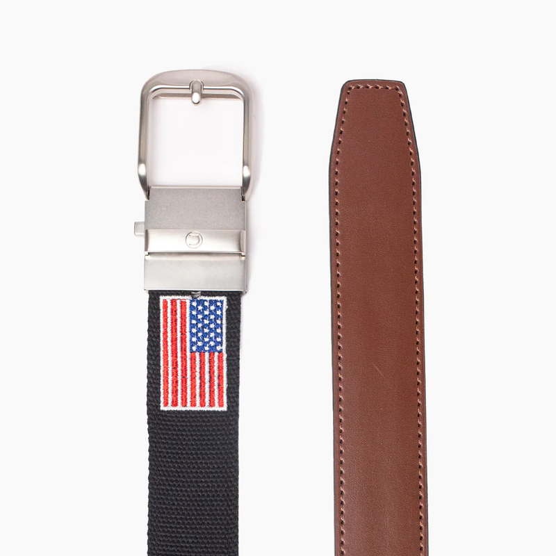 Nexbelt: Men's Newport USA Ratchet Golf Belt - Black 1.38" [35mm]