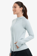 BloqUV: Women's UPF 50 Full Zip Hoodie Jacket (9105) Clothing