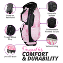 Taboo Fashions: Ladies 14 Way Resort Collection Golf Cart - Pink Mandala