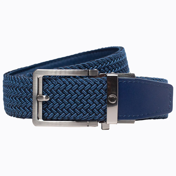 Nexbelt: Men's Braided Golf Ratchet Belt 1.38" [35mm] - Navy Cord