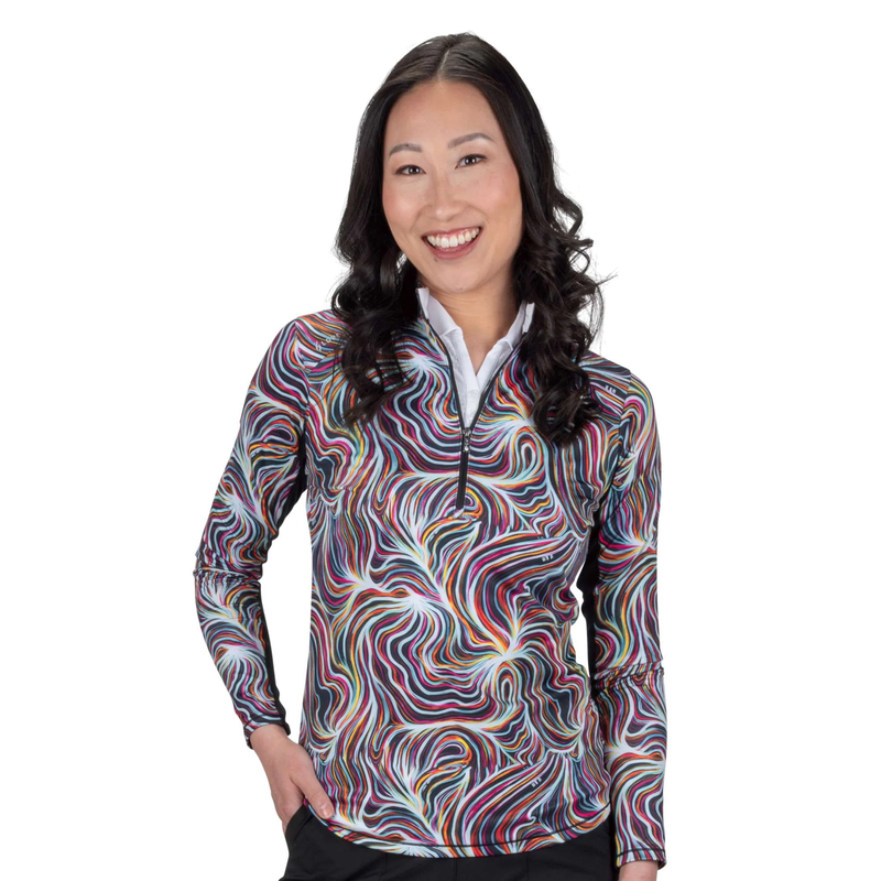 Nancy Lopez Golf: Women's 1/4 Zip Pullover - Flow Blast