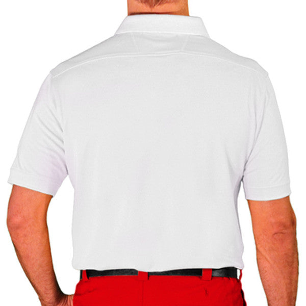 Golf Knickers: Mens Argyle Utopia Golf Shirt - VV: Red/Yellow