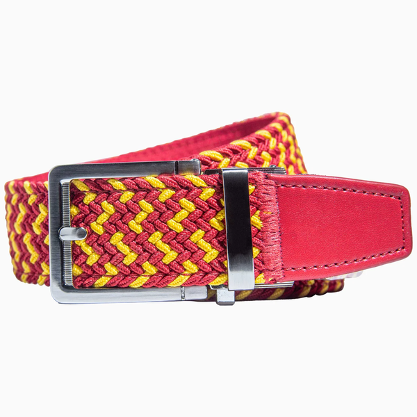 Nexbelt: Men's Braided Belt - Cardinal and Gold Belts