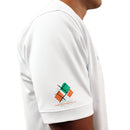 Golf Knickers: Mens Argyle Utopia Golf Shirt - 6Z: White/Orange/Lime Clothing