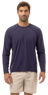 SanSoleil: Men's Solcool Long Sleeve Crew Neck w/ Mesh - 900825