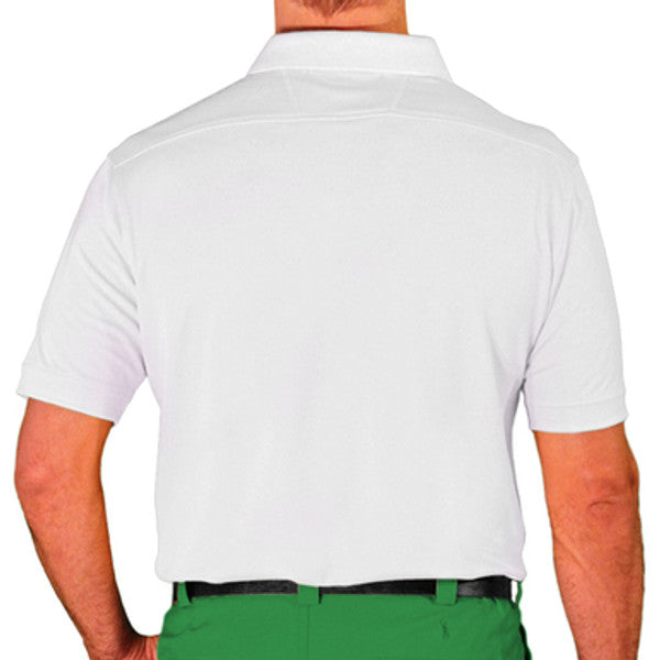 Golf Knickers: Mens Argyle Utopia Golf Shirt - WWW: Lime/Dark Green/White