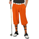 Golf Knickers: Men's Classic Golf Outfit - Orange & Black