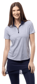 SanSoleil: Ladies UPF 50 SolCool Short Sleeve Mock - 900478 Clothing