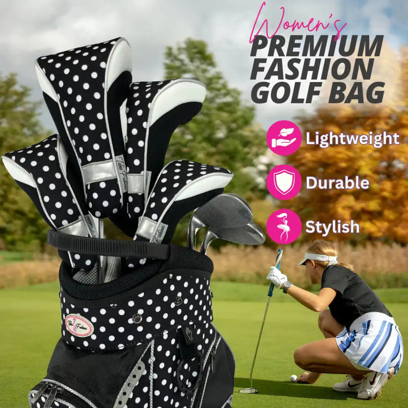 Taboo Fashions: Ladies 14 Way Designer Women's Golf Cart Bag with Cooler - City Lights