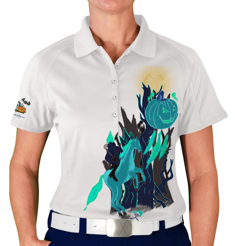 Golf Knickers: Women's Halloween Golf Shirt - Headless Horseman