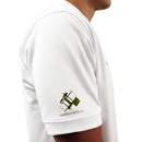 Golf Knickers: Mens Argyle Utopia Golf Shirt - U: Olive/White Clothing