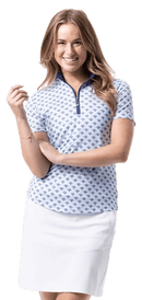 SanSoleil: Ladies UPF 50 SolCool Short Sleeve Mock - 900478 Clothing