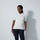 Daily Sports: Women's Madelene Cable Knit Short Sleeve Polo Shirt - White
