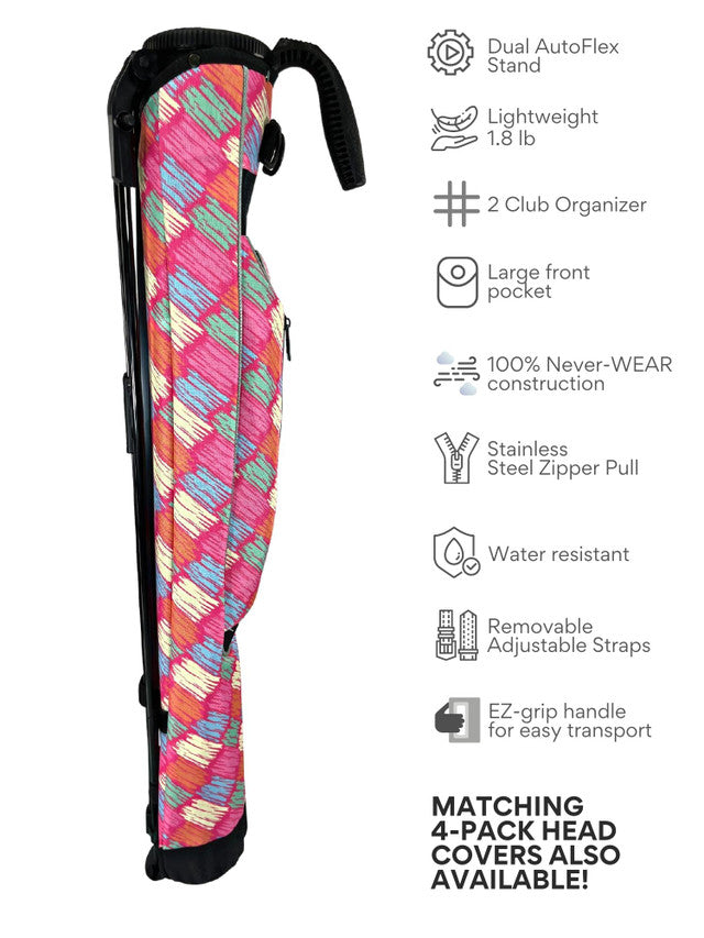 Taboo Fashions: Ladies Monaco Premium Companion Golf Bag with Stand - Posh Pink