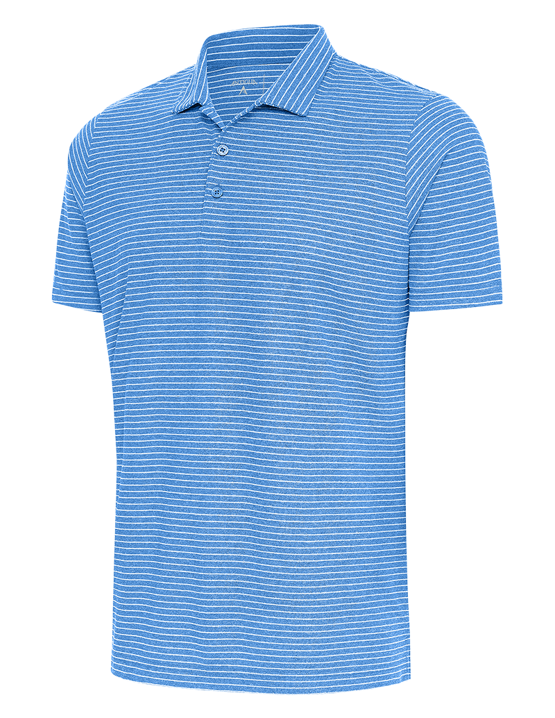 Antigua: Men's Essentials Polo - 713 ColumbiaBlueHeather/WhiteHeather Esteem 104576