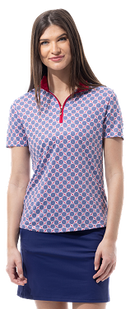 SanSoleil: Ladies UPF 50 SolCool Short Sleeve Mock - 900478 Clothing