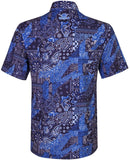 Tattoo Golf: Men's Hustler Cool-Stretch Golf Shirt - Blue Clothing