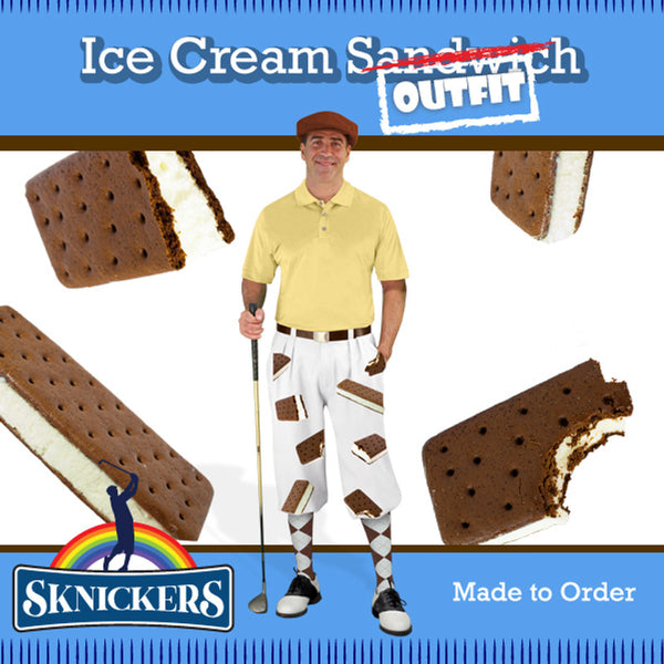 Golf Knickers: Mens Sknickers Knickers Outfit - Ice Cream Sandwich