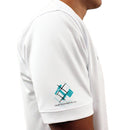 Golf Knickers: Mens Argyle Utopia Golf Shirt - 6O: Teal/White Clothing