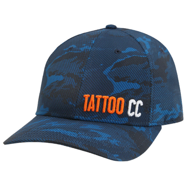 Tattoo Golf: Camo Tattoo CC Performance Golf Hat - Blue Headwear