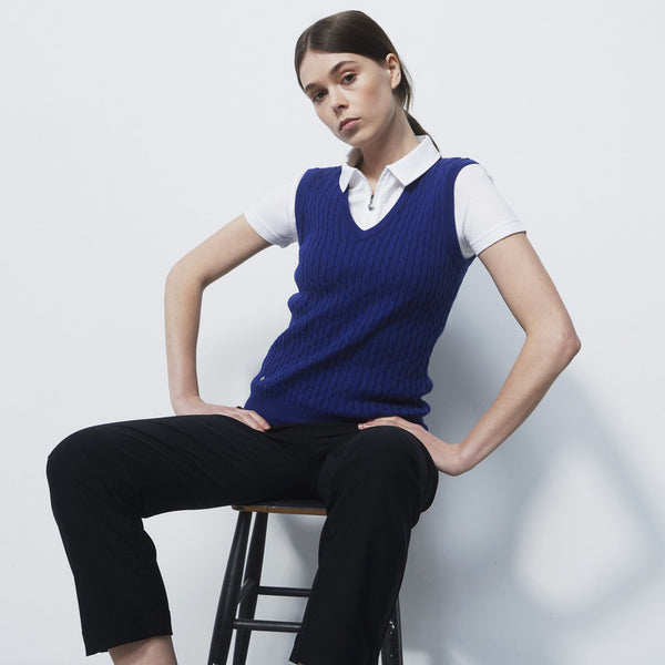 Daily Sports: Women's Madelene V-Neck Sweater Vest - Spectrum Blue