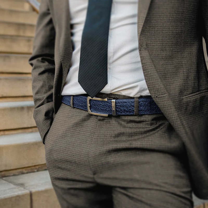 Nexbelt: Men's Bison Luxury Rowland Thomas Belt 1.5" [38mm] -  Navy