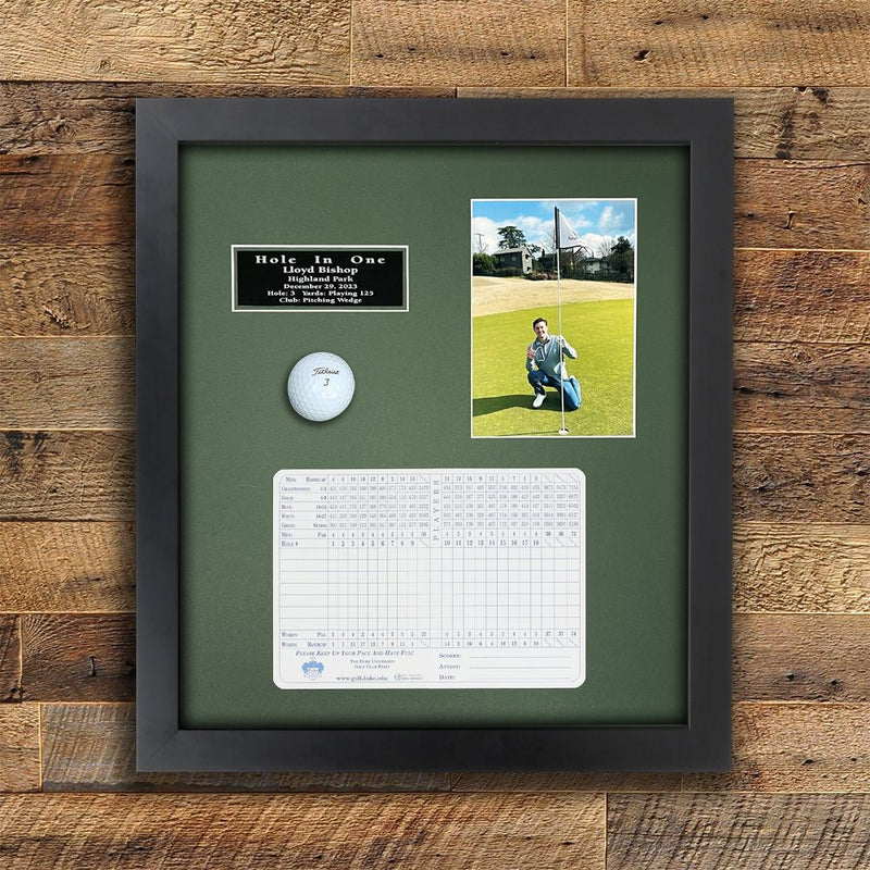 Eureka Golf: Hole-In-One Vertical Photo, and Scorecard Shadowbox