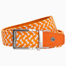 Nexbelt: Men's Braided Ratchet Golf Belt - Orange & White 1.38" [35mm]