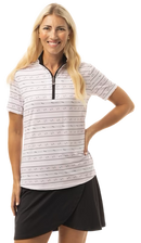SanSoleil: Ladies UPF 50 SolCool Short Sleeve Mock - 900478 Clothing