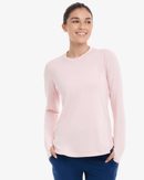BloqUV: Women's UPF 50 Relaxed Scalloped Top (2015) - Tickle Me Pink Clothing