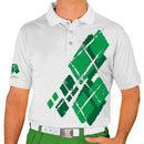 Golf Knickers: Mens Argyle Utopia Golf Shirt - 5Y: Dark Green/Lime Clothing