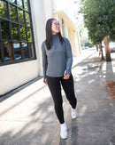 BloqUV: Women's UPF 50 Relaxed Mock Zip Top (3002) - Smoke Clothing
